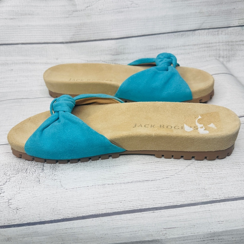 Jack Rogers Phoebe Knotted Comfort Slide Size 8  Aqua‎ - Picture 2 of 7